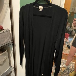 Long black cardigan